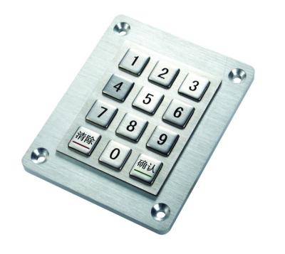 China Waterproof Stainless Steel Keyboard / ATM Metal Pinpad With Interface USB for sale