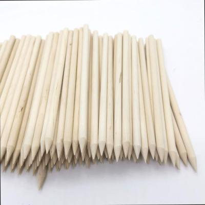 China PointHongshun Factory Direct Unfinished Natural Round Stick Beech Wood Stick Wooden Round Stick with One Finger Wooden Rods for sale