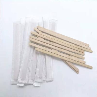 China Factory Outlet 178mm Sustainable Wholesale Disposable Wooden Coffee Stirrer Stick for sale