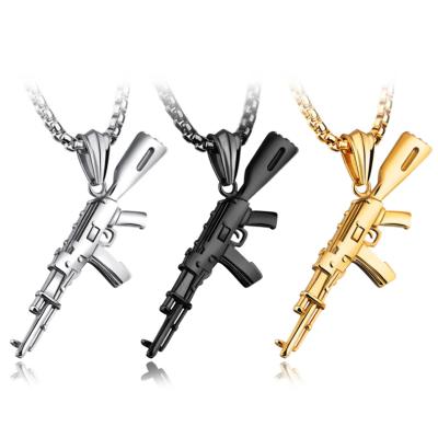 China Trendy Hiphop Machine Gun Necklaces For Men for sale