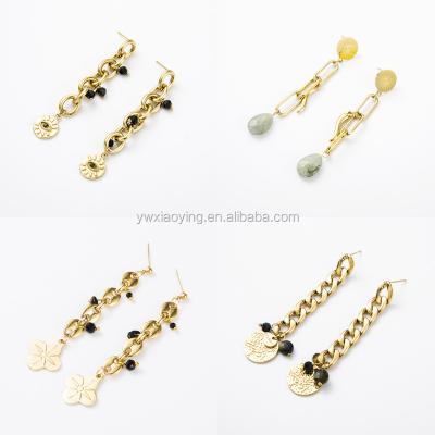 China New CLASSIC Stainless Steel Earrings In A Variety Of Styles New Design Devil's Eye Flower Dangle Earrings for sale