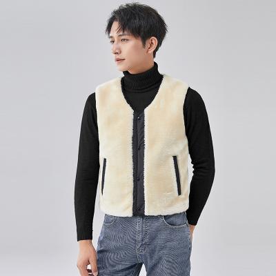 China Suit Graphene Lamb Fleece Heating Vest Men's and Women's Reversible Electrothermal Heating Vest Body Heater for sale