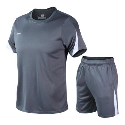 China Manufacturer Breathable Professional Running Black Short Sleeve Polyester Suit for sale