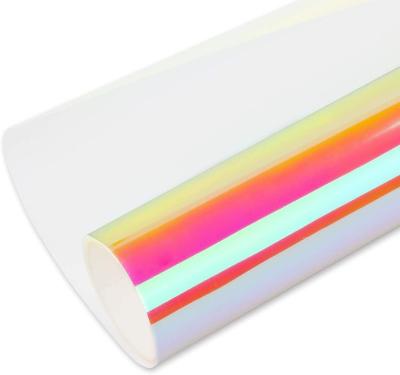 China Best quality rainbow htv film heat transfer opal color vinyl rolls wholesale opal stickers logos for t-shirt for sale