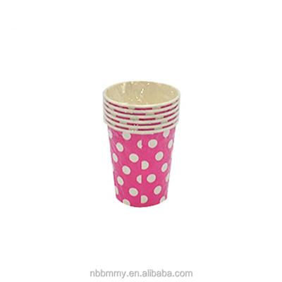 China Hot Selling Disposable Recycled Paper Cups With Packaging Customization For Pink Hot Drinks for sale