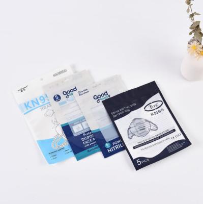 China Factory Wholesale BIODEGRADABLE Zipper Plastic Bag Food Mask Top Packaging 3 Side Seal Zipper Bag Accessories Packaging Plastic Bags for sale