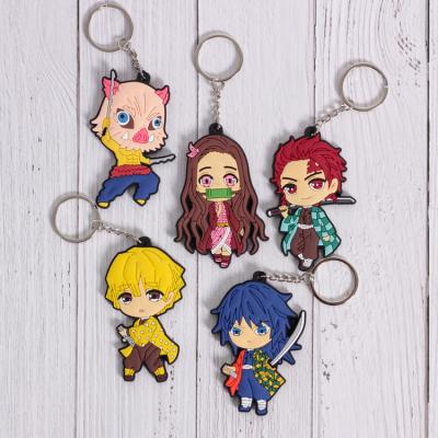 China Demon Slayer Key Chain 3D Rubber Anime Gift Anime Key Chain for sale