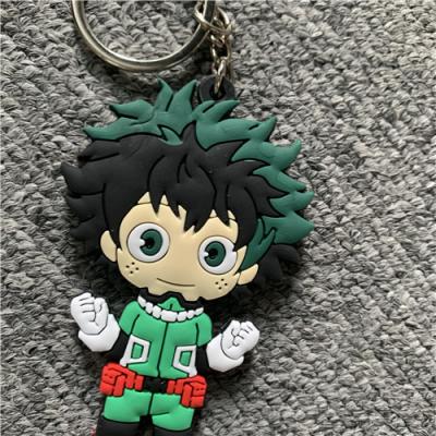 China Gift Mix Designs Cute Anime 3D Soft Rubber Silicone PVC Cartoon Key Chain for sale