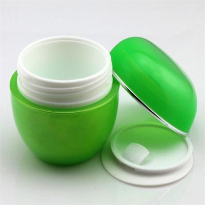 China Skin Care Cosmetic Container Empty Cream Plastic Cosmetic Container Eco-friendly Personal Packaging Smooth Jar With Lids for sale