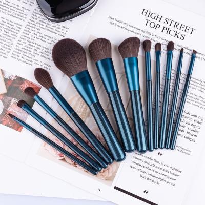 China 9pcs Private Label Soft Natural Animal Hair Makeup Brushes Professional Soft Natural Eyeshadow Makeup Brush Set for sale