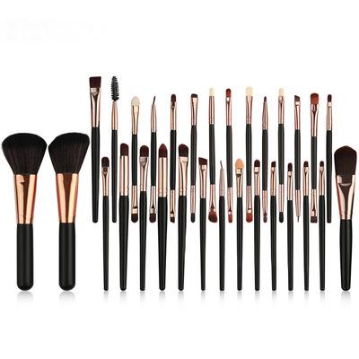 China New 30 Pcs Eco-friendly Luxury Makeup Brushes Professional Custom Black Makeup Brush Set for sale