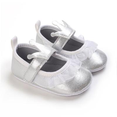 China Hot Sale Crown Princess PU Leather Insulative Babies Fashion Shoes for sale