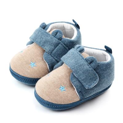 China Insulative Baby Toddler Shoes Adorable Color Block Pre-Walker Shoes for sale