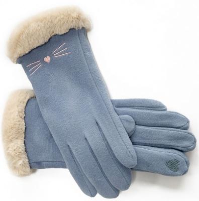 China Cheap sale china manufacture quality fashion winter warm gloves like warm lady bow knot gloves for gift for sale