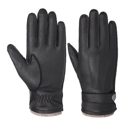 China Cheap Elastic Mouth Warm Motors Leather Gloves for sale