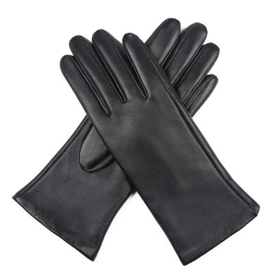 China Cheap Simple Straight Tube Warm Leather Gloves for sale