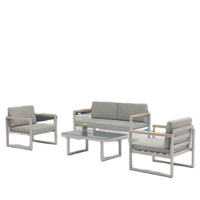 China Other Modern Professional Customized Leather Aluminum Sofa With Scandinavian Design Office Garden Style for sale