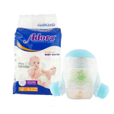 China Hot sale printed economic prices soft and dry surface with USA flluff pulp baby diapers for sale