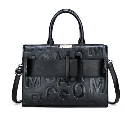 China Good Quality Fashion Design New Shoulder Bag Female Embossed Portable PU Leather Handbags Tote Shoulder Bag Female for sale