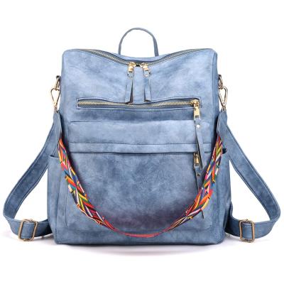 China Fashion Women's Backpack Purse Universal Design Convertible Satchel Handbags Waterproof and Shoulder Bag PU Leather Travel Bag Wholesale for sale