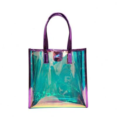 China Hot Selling Fashion PVC Tote Bag Laser PVC Bag Holographic PVC Bag for sale