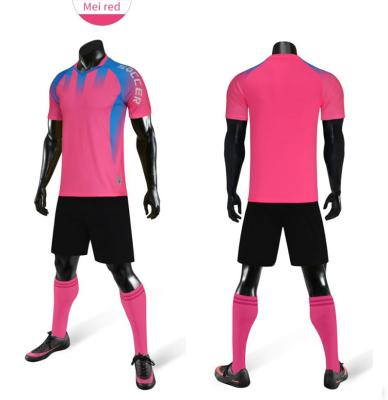 China Quick-drying Custom Printed Soccer Jersey Design Patterns Team Fluorescence Soccer Wear Jersey for sale