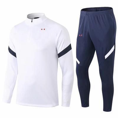 China 2021 New Design Top Quality Fitness Men Long Sleeve Thailand Soccer Tracksuit Breathable Soccer Training Suits for sale