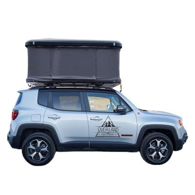 China Diagonal Tether Type RTT 2 Person Car Roof Top Camping Hard Semi-automatic SUV Hard Shell Diagonal Hydraulic Tent for sale