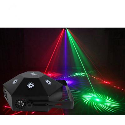 China Warehouse Factory Outlet RGB Disco DJ Beam Laser Projector 8 Eye Stage Light For Home Decoration Party Rotating Light for sale