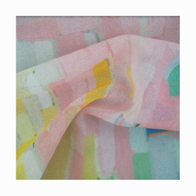 China Viable Wholesale Colorful Abstractionism Bricks Digital Printing Fabric Polyester For Dressing Gown for sale