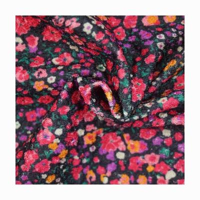 China Hot Wholesale Shrink-Resistant Fabric Floral Digital Printed Polyester Tulle Striping For Evening Dresses for sale