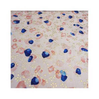 China Wholesale Shrink-resistant patchwork speckles jacquard printing polyester digital printed fabric for party dress for sale