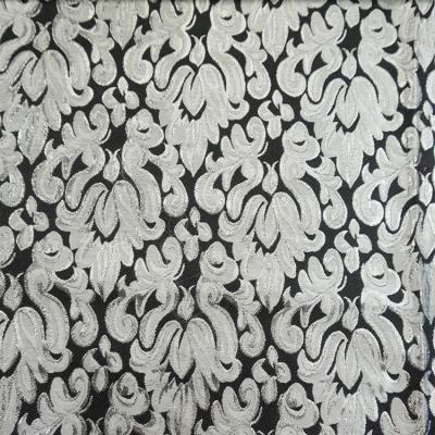 China Polyester Quality Shrink-Resistant European Flowers Woven Jacquard Fabric Metallic Damask For Dress Coat for sale