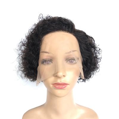 China New Arrival Short Curly Wigs,100% Wigs For Black Women,Hot Sale Water Wave T Piece Lace Wig Hair Extensions Wigs for sale