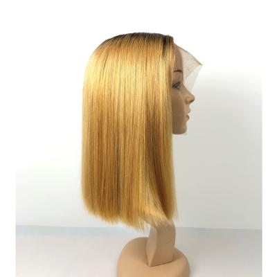 China Colored Wigs Preplucked Part Bob Wig Bone Straight 200gram Double Pulled Girl's Top Middle Straight Lace Front Lace Wigs For Black Grade Wigs Seller for sale