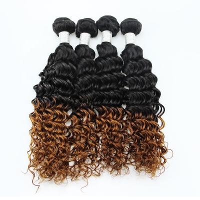 China Peruvian Hair T1B/4, Deep Wave 10A Grade Peruvian Hair Bundles, Hot Sale Raw Virgin Peruvian Hair Extensions Ombre Hair Weaves for sale