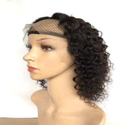 China Deep Curly Wave Hair Wigs 13x4x1inch T Part Lace Wig For Women Pre Plucked High Quality Lace Front Wigs With Pieces for sale