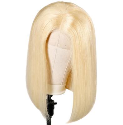 China Straight Bob Xuchang Hair Vendor 613 Lead Wigs, Peruvian Virgin Remy Human Hair Blonde Color 613 Lace Front Wigs, 100 Hair 613 Wig for sale