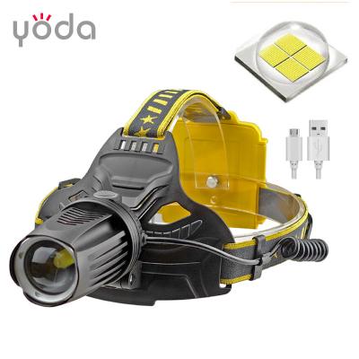 China Camping 18650 Battery USB Rechargeable Telescopic 50w Zoom 50 xhp 50 Adjustable Headlight for sale