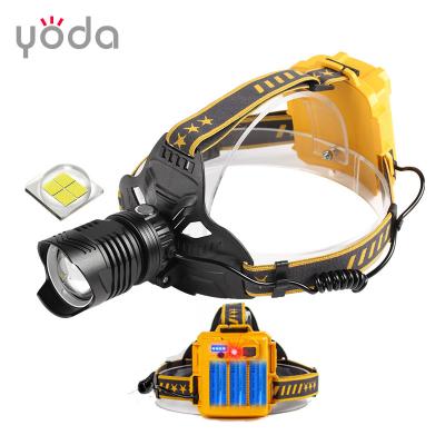 China 3x18650 camping battery 50w 2000 xhp70 lumen usb rechargeable high power led headlight for sale