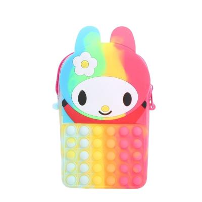 China Silicone Funny Pop Book Purse Toy Purse Toy Reusable Busty Person Bags Storage Silicone Bags For Girls for sale