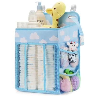 China Water Resistant Crib Organizer Hanging Baby Bags for Mommy Hutch Diaper Newborn Storage Bags Baby Care Organizer Nursing Storage Mommy Bag for sale