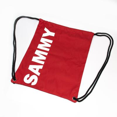 China Foldable Customizable Custom Recycled Polyester Drawstring Bags Polyester Bag With Drawstring for sale