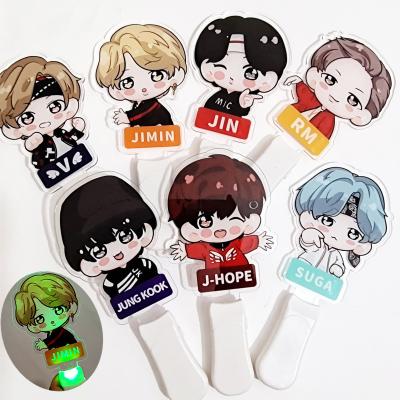 China Wholesale Other Kpop Bangtan Boys BE Flash Acrylic Light Mini Table Lamp Lightstick PVC Stand Night Light for sale