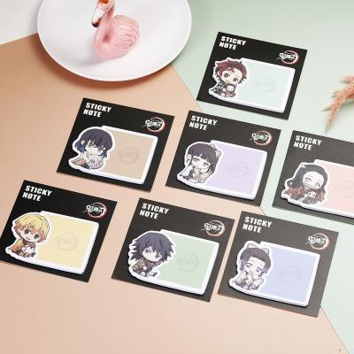 China Kpop Demon Slayer Stationery Memo Pads Self Adhesive Sticky Note for sale