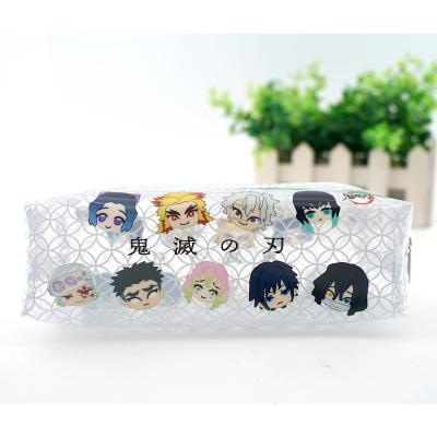 China Schools & Wholesale Cute Tanjironi Bean Demon Slayer Anime Japan Offices Cartoon Transparent Pencil Case for sale