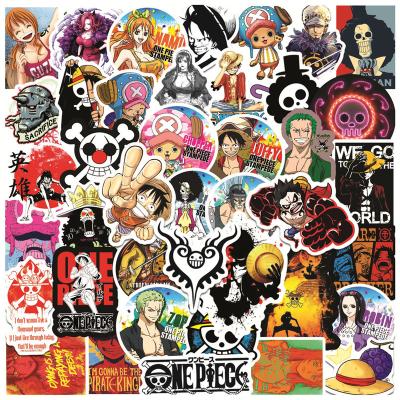 China The Other Decorative Waterproof Japanese Anime Laptop Luggage 50pcs/set Luffy One Piece Sticker for sale