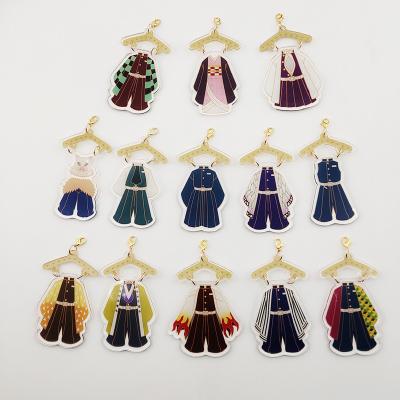 China Wholesale Cute Demon Slayer Cloth Anime Japan Fan's Collection Cartoon Plastic Transparent Acrylic Key Chain for sale