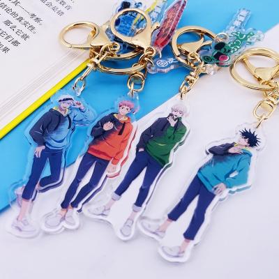 China Japan Wholesale Cute Anime Fan's Collection Cartoon Plastic Transparencies Create Back Demon Slayer Acrylic Key Chain for sale