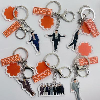 China Wholesale Bangtan Boys Idol Kpop Bag Decoration Acrylic Key Chain Key Ring Accessories About 5cm for sale